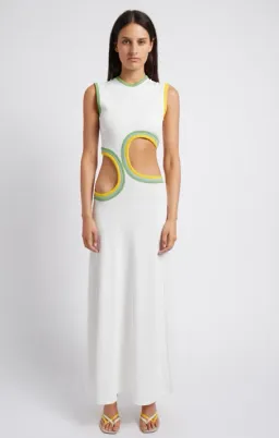 Christopher Esber Cutout Torso Dress  Multi Paisley Size 12 for rent on The Volte - image 1