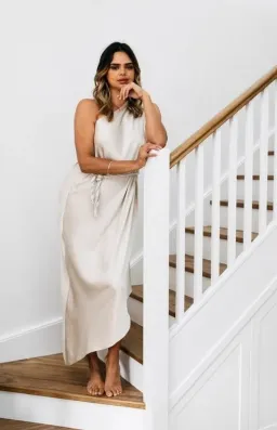 Bianca Spender Ibiza Dress Stone Size 1 / Au 8 for rent on The Volte - image 2