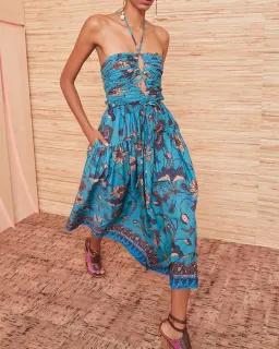 Ulla Johnson Ella Dress in Lagoon Size 10  for rent on The Volte - image 1