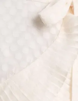 Zimmermann Polka Dot Plissé Wrap Midi Dress Off White Size 6 for rent on The Volte - image 3