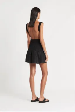Sir the Label Lorena Open Back Mini Dress Black Size 0 / Au 6 for rent on The Volte - image 2