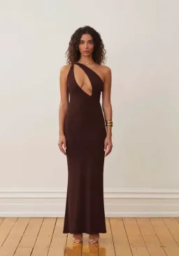 Arcina Ori Jada Dress Cocoa Brown Size 6  for rent on The Volte - image 1