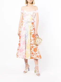 Zimmermann Postcard Spliced Midi Dress Size 1/Au 10 for rent on The Volte - image 1