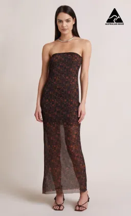 Bec & Bridge Checkmate Strapless Maxi Dress Print Size 12 for rent on The Volte - image 5