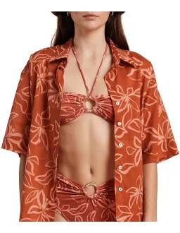 Bec & Bridge Aurora Bikini Top Orange Floral Size 8 for rent on The Volte - image 2