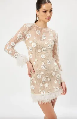 Eliatt Grandis Dress Feather and Applique Size S/AU 8 for rent on The Volte - image 2