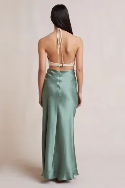 Bec & Bridge Carrie Halter Dress White/Green Size 6 for rent on The Volte - image 3