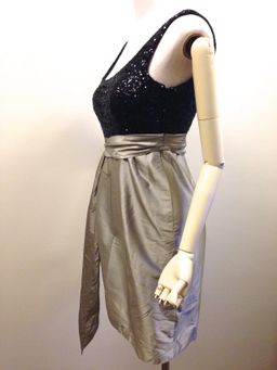 Matthew Eager Sequined Dress Taffeta silver skirt Size 10 For Race wear, formal, cocktails for rent on The Volte - image 5