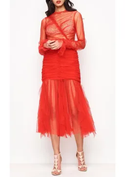 Alice McCall In Love with Love Top & Just Can’t Help It Skirt Set Red Size 4 for rent on The Volte - image 1