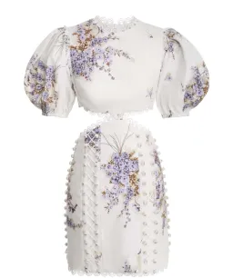 Zimmermann Jude Cut Out Mini Dress Floral Size 0 / Au 8 for rent on The Volte - image 3