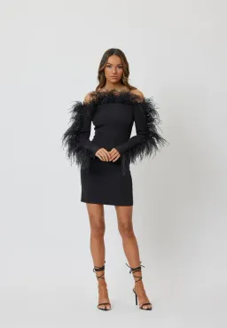 Bianca & Bridgett Katherine Mini Dress Black Size 8 for rent on The Volte - image 1