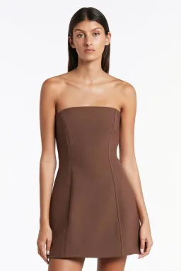 Sir the Label Adrien Strapless Mini Dress Brown Size 0 / Au 6 for rent on The Volte - image 3