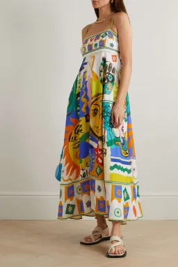 Alemais Soleil Linen Sun Dress Print Size 6 for rent on The Volte - image 6