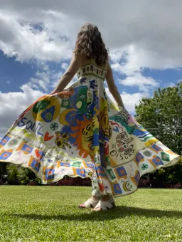 Alemais Soleil Linen Sun Dress Print Size 6 for rent on The Volte - image 8