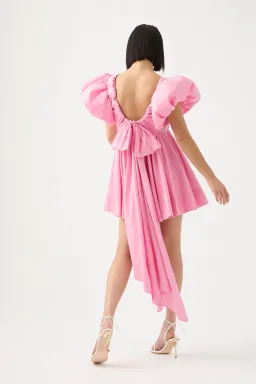 Aje Gretta Bow Back Mini Dress Ballerina Pink Size AU 6 for rent on The Volte - image 2