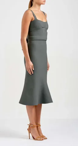 Scanlan Theodore Bralette Dress Safari Green Size AU 8   for rent on The Volte - image 2