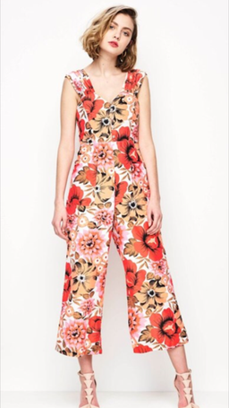 Alice McCall Stop and Stare Orange Floral Jumpsuit Size 4 for rent on The Volte - image 2