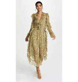 Zimmermann Rife Ruffle Midi Dress Floral Size 1 / AU 10 for rent on The Volte - image 1