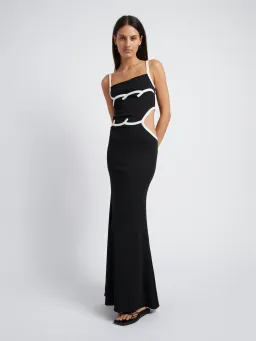 Christopher Esber Wave Bind Split Tank Dress Black Size 10 for rent on The Volte - image 1
