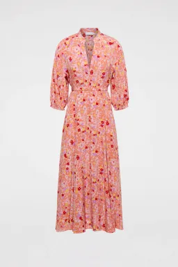 Scanlan Theodore Silk Daisy Floral Dress Peach Size AU 12 for rent on The Volte - image 4