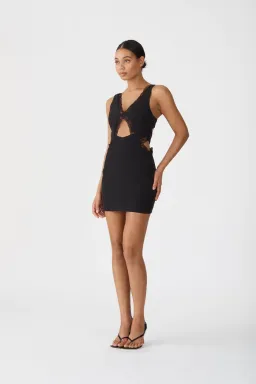 San Sloane Juno Mini Dress Black Size 6 for rent on The Volte - image 6