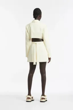 Sir the Label Marco Tailored Mini Dress Yellow Size 2 / AU 10 for rent on The Volte - image 2