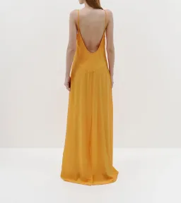 Bassike Silk Longerline Slip Dress in Tangerine Size 00 / Au 6 for rent on The Volte - image 3