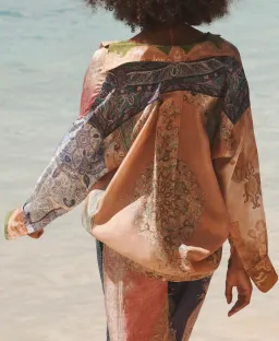 Zimmermann Anneke Relaxed Shirt Patch Paisley Size 0 / Au 8 for rent on The Volte - image 2