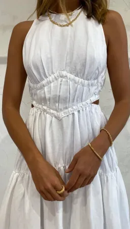 Camilla And Marc Milano Midi Dress White Size AU 6 for rent on The Volte - image 4