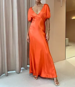 Dominique Healy Adaline Dress in Melon Orange Size 6 for rent on The Volte - image 1