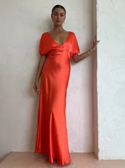 Dominique Healy Adaline Dress in Melon Orange Size 6 for rent on The Volte - image 2