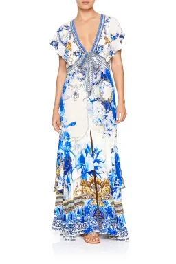 Camilla Saint Germaine Tie Front Maxi Dress with Split Size 8 for rent on The Volte - image 1