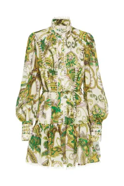 Alemais Octavia Ruffle Mini Dress Green Size 8 for rent on The Volte - image 5