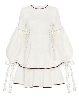 Aje Gracious Tiered Mini Dress White Size 10 for rent on The Volte - image 3