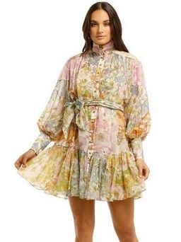 Zimmermann Super Eight Lantern Mini Dress Floral Size 1 / Au 10 for rent on The Volte - image 2