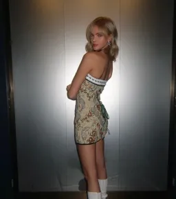 With Jean Sabrin Dress in Tabi Print Size XL for rent on The Volte - image 3