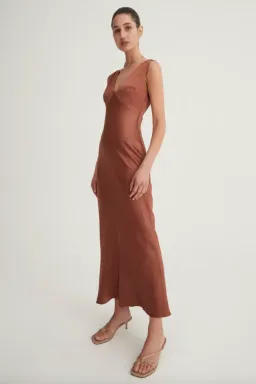 Hansen and Gretel Jessa Dress Brown Size 8 for rent on The Volte - image 2