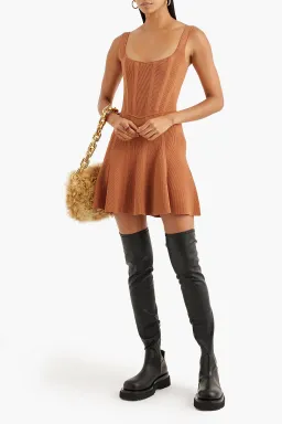 Dion Lee Stirrup Corset Mini Dress Tan Size 12 for rent on The Volte - image 3