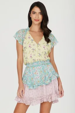 Yumi Kim Milly Dress Multi Floral Size S/AU 10 for rent on The Volte - image 2