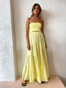 Steele Parasol Skirt & Paradise Top Set Yellow Size 6  for rent on The Volte - image 1