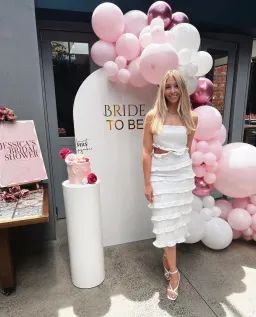 By Nicola Halo Midi Dress White Size 10 for rent on The Volte - image 3