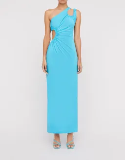 Scanlan Theodore Mercerised Cotton Dress Aqua Blue Size 8 / S for rent on The Volte - image 1