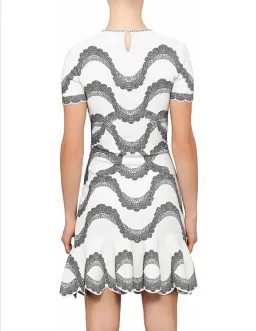 Alexander McQueen Knit Jacquard Short Sleeve Bodycon Dress S / AU 10 for rent on The Volte - image 2