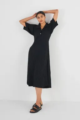 Oroton Knit Polo Dress Black Size XS/AU 8 for rent on The Volte - image 2