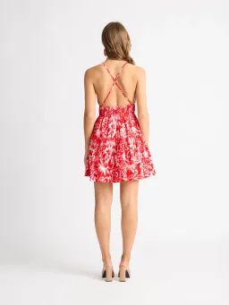 Sheike Santorini Mini Dress Red Floral Size 8 for rent on The Volte - image 2