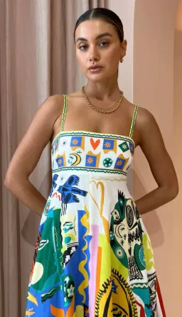 Alemais Soleil Sundress Multi Size 10 for rent on The Volte - image 2