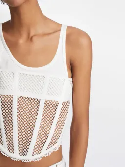 Dion Lee  Net Lace Suspended Corset Ivory Size XS/Au 8  for rent on The Volte - image 3