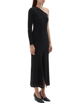 Bassike Asymmetrical One Shoulder Dress Black Size 4 for rent on The Volte - image 2