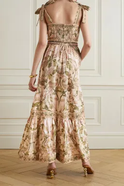 Zimmermann Lyre Picnic Dress Floral Size 0/AU 8 for rent on The Volte - image 2