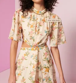 Kate Ford Vicia Twist Dress Nude Size 4 / AU 14 for rent on The Volte - image 3